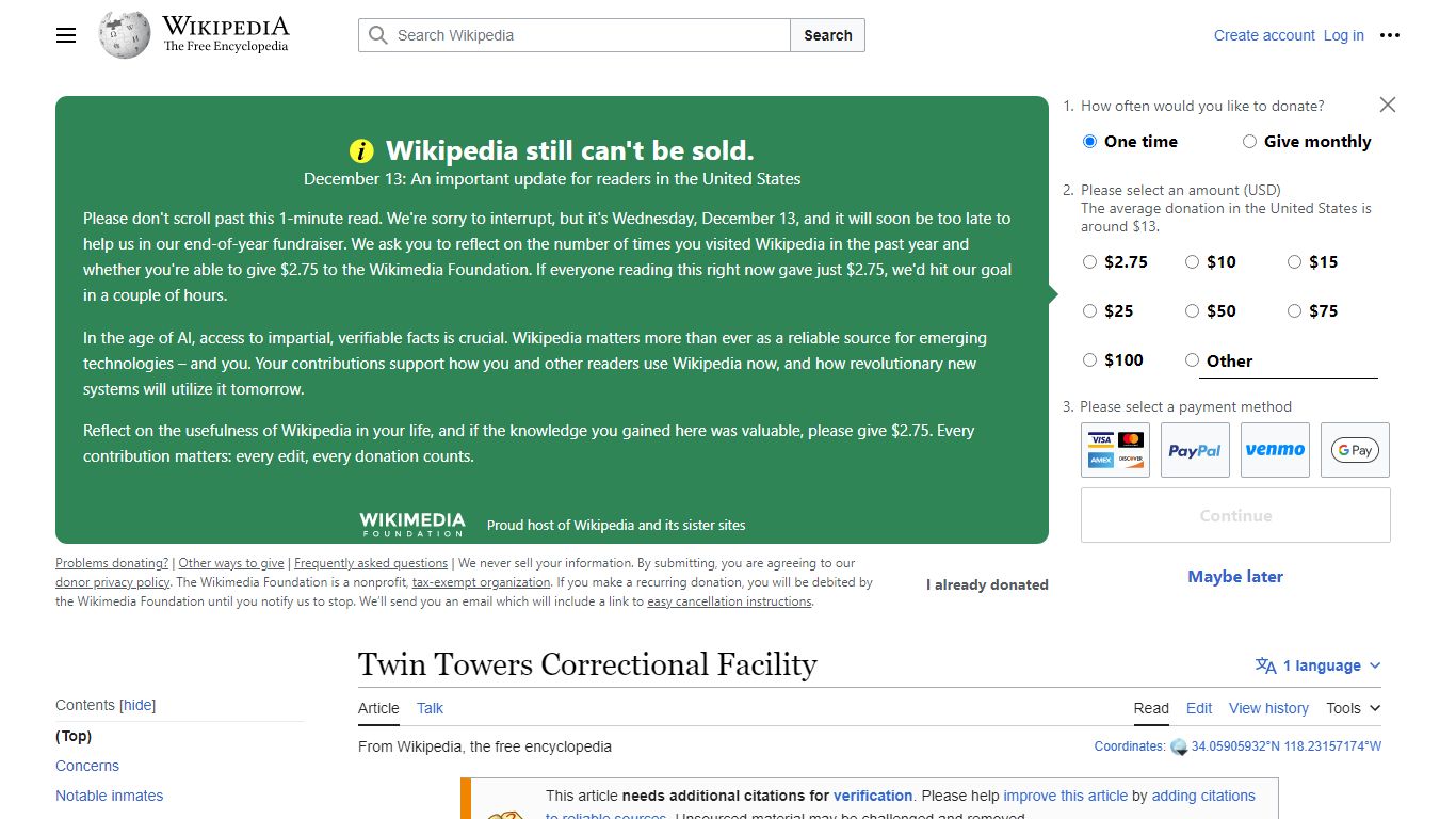 Twin Towers Correctional Facility - Wikipedia